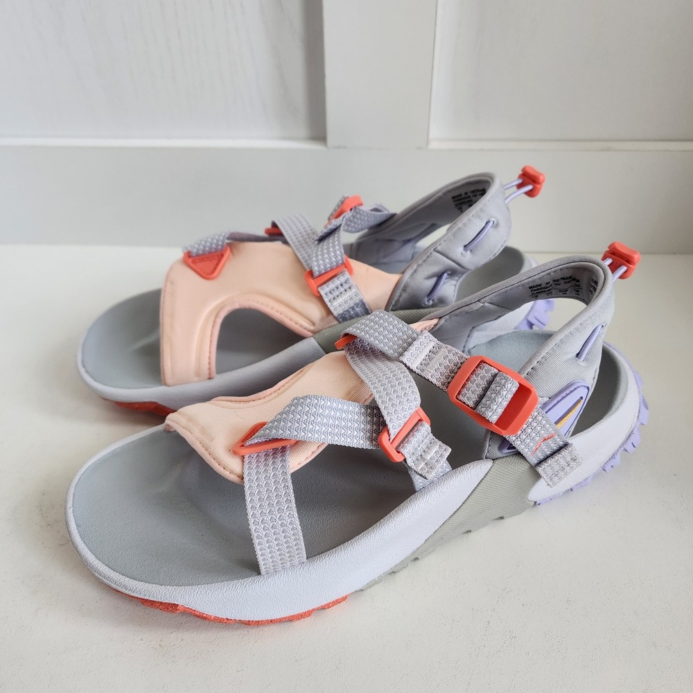 Nike Oneonta Sandal Slides Womens 8 Purple Grey Peach DJ6602-003 New